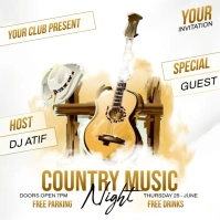 White  Country Music  Square (1:1) template