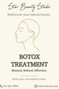 White Cream Modern And Minimal Botox Poster Poster 海报 template