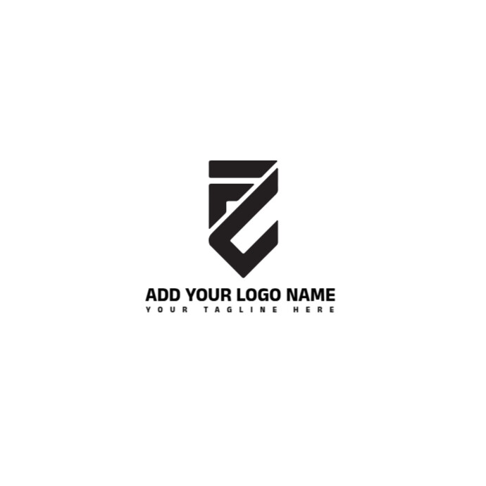 White  Creative Fc Or Cf Initial Monogram Modern Brand Unique Style/unique Monogram Style  Minimalis Logo template