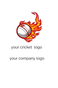 White Cricket Logo Poster template