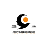 White  Crow/silhouette/bird/symbol/identity/business/brand/night Bird/artistic/rustic/shadowy/elegan Logo template