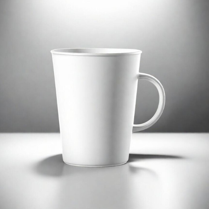 Cup Design Back White cup with handle in a transparent back Template | PosterMyWall