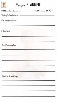 White Daily Prayer Planner Sheet Instagram Story template