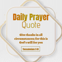 White Daily Prayer Quote Logo template