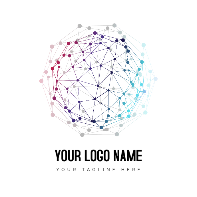 White Data Visualization Infographic Technology Logo Modelo | PosterMyWall
