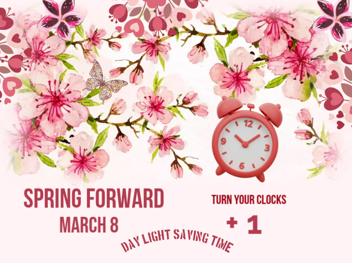 White Daylight Saving Time Yard Sign Template | PosterMyWall