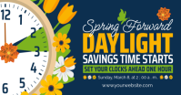 White Daylight Savings Time Facebook Shared Image template