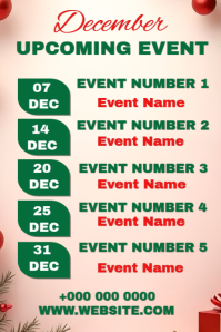 White December Event Flyer  Pinterest Graphic template