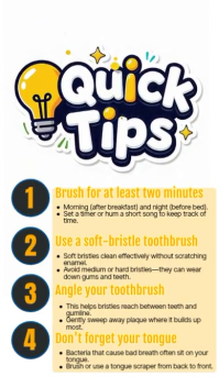 White Dental Hygiene Tips Instagram Story Video template