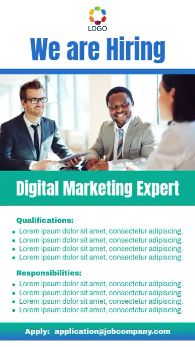 Job Reel Example White Digital Marketing Job Hiring Instagram Reel Video Template ...