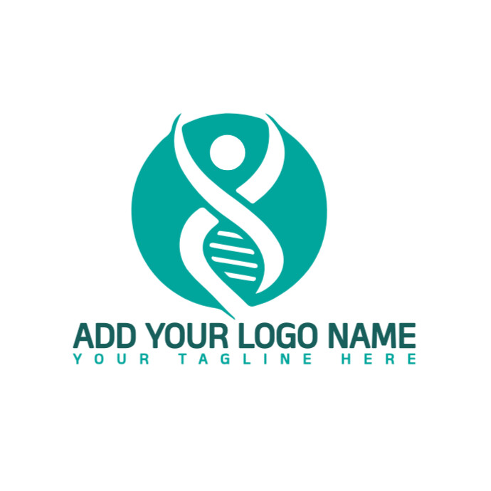 White  DNA/health/care/biotecnology/wellness/ Logo template