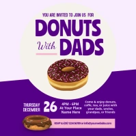 White Donuts With Dad Instagram Post Iphosti le-Instagram template