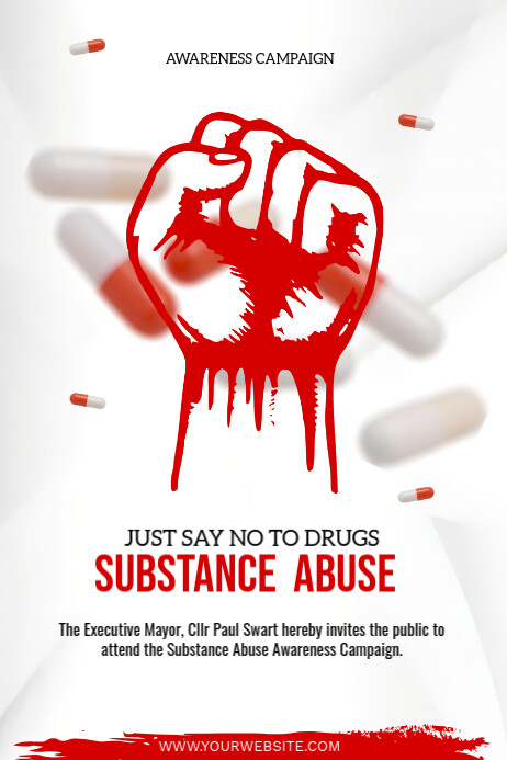 White Drug Abuse Poster Template PosterMyWall White Drug Abuse Poster Template PosterMyWall