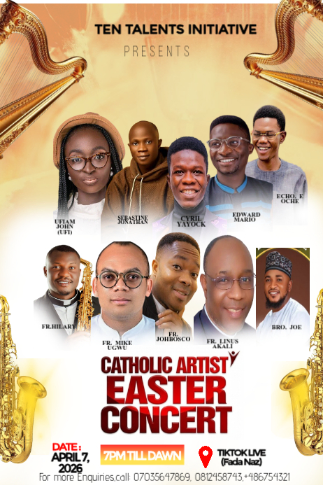 White Easter Music Concert Poster Template | PosterMyWall