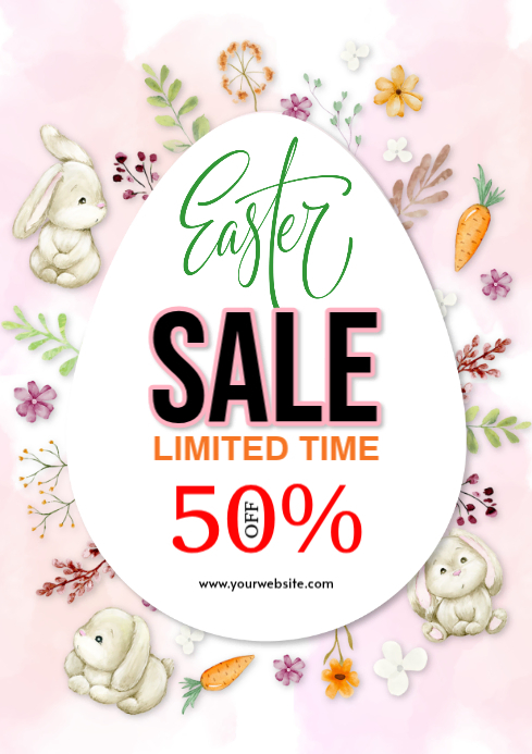 Modello White Easter Sale A4 | PosterMyWall