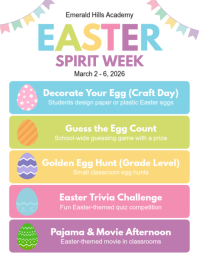 White Easter Spirit Week Flyer Volante (Carta US) template