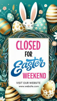 White Easter Weekend Closed Instagram Story template