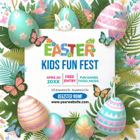 White Easteregghunt Instagram Post template