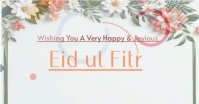 White Eid Celebration Facebook Shared Image template