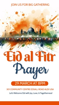 White Eid Prayer Instagram Story template