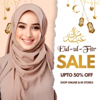 White Eid Sale Instagram Post template