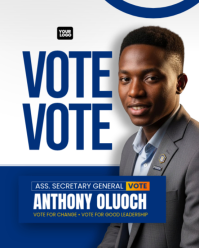 White  Election Campaign Instagram Portrait template