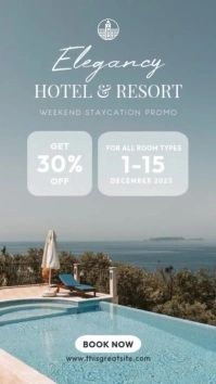 White Elegant Hotel & Resort Instagram na Kuwento template
