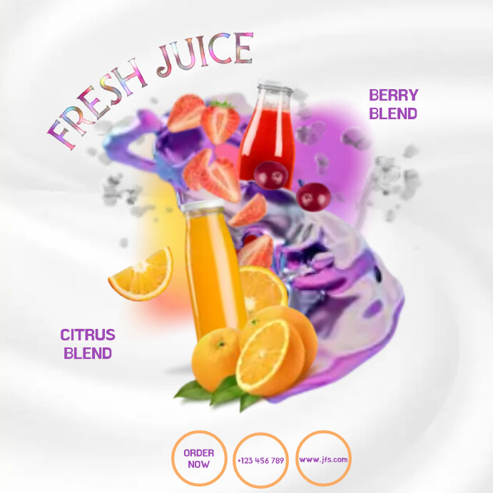 White Elegant Juice Template PosterMyWall