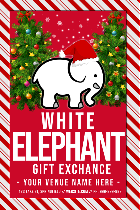 White Elephant Poster Template PosterMyWall white-elephant-poster-template-postermywall