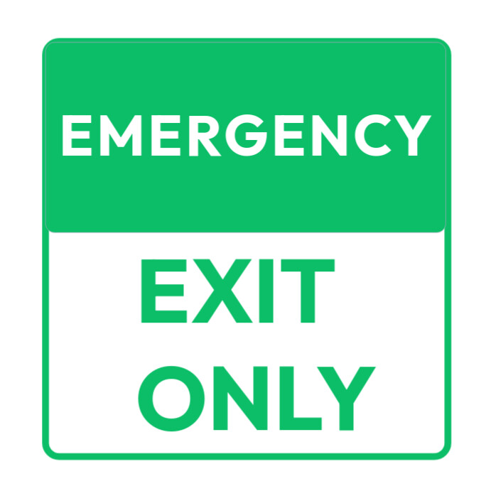 White Emergency Exit Instagram Post template