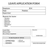 Employees Leave Application Form For Businesses Square (1:1) template