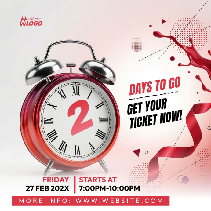 Countdown Week Post Copy of White Event Countdown Instagram Post | PosterMyWall