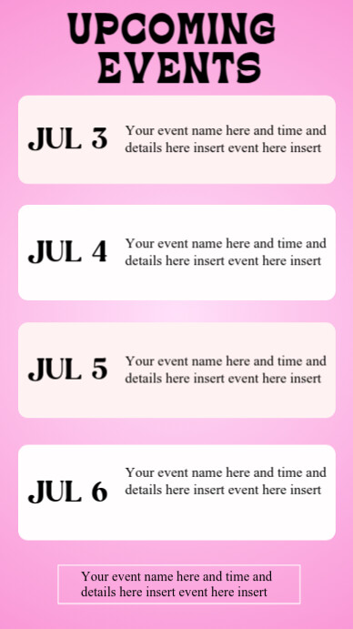White Event Planning  Digital Display (9:16) template