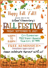 White Fall Festival A4 template