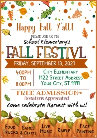 White Fall Festival A4 template