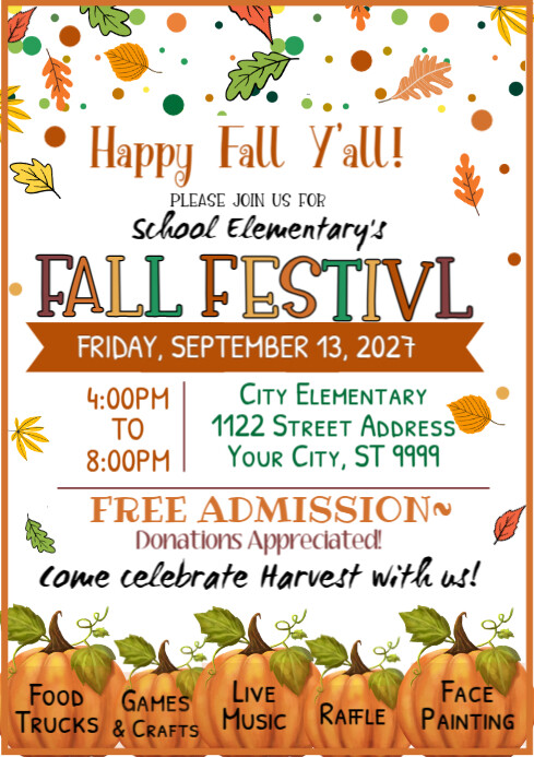 Copy of White Fall Festival A4 | PosterMyWall