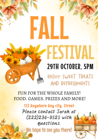 White Fall Festival A5 Template