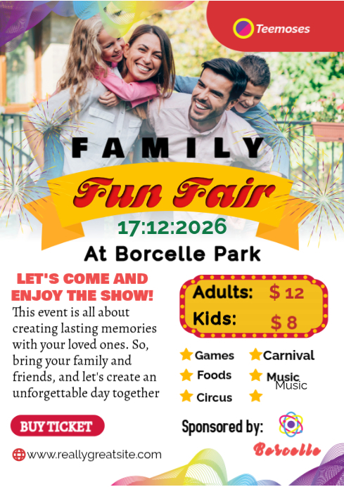White Family Fun Fair A4 Template | PosterMyWall