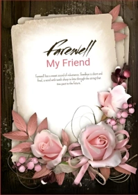 White  Farewell A4 template