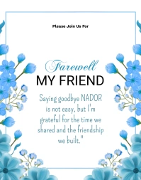 White  Farewell Poster/wallboard Póster/Tablero template