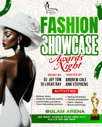 White Fashion Showcase Show Style Expo Wear Exhibition Gallery Event Invitation Promotion Flyer Temp Instagram Portrait template