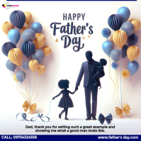 White Father's Day Celebration Pos Instagram template