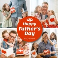 White  Father's Day Collage Instagram Post Wpis na Instagrama template