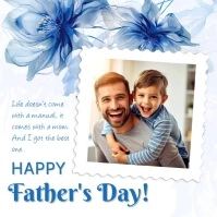 White Father's Day  Instagram Post template