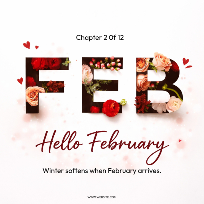 February Posts Plantilla de White February Greeting Instagram Post | PosterMyWall