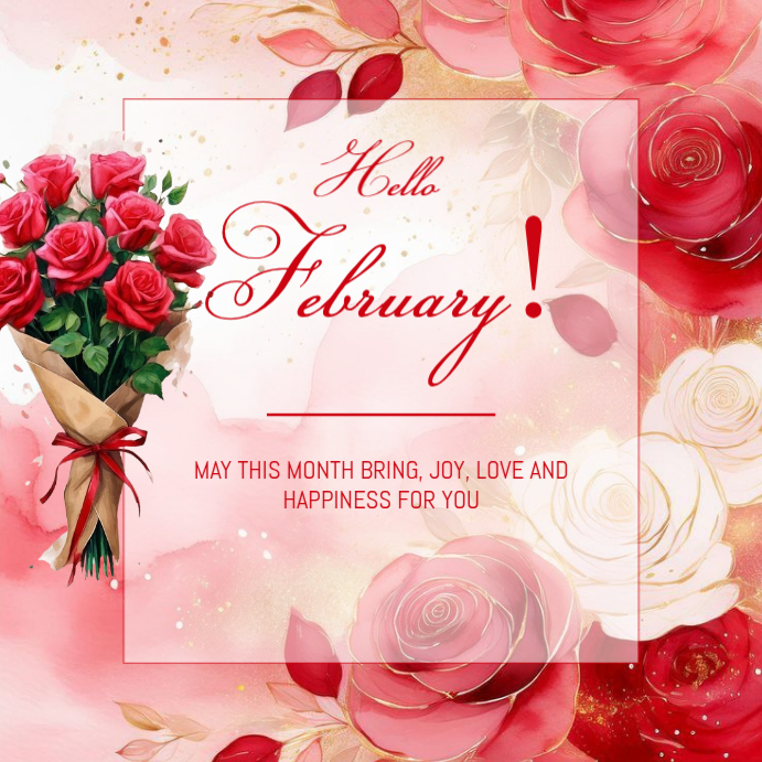 February Posts Modèle White February Greetings Instagram Post | PosterMyWall