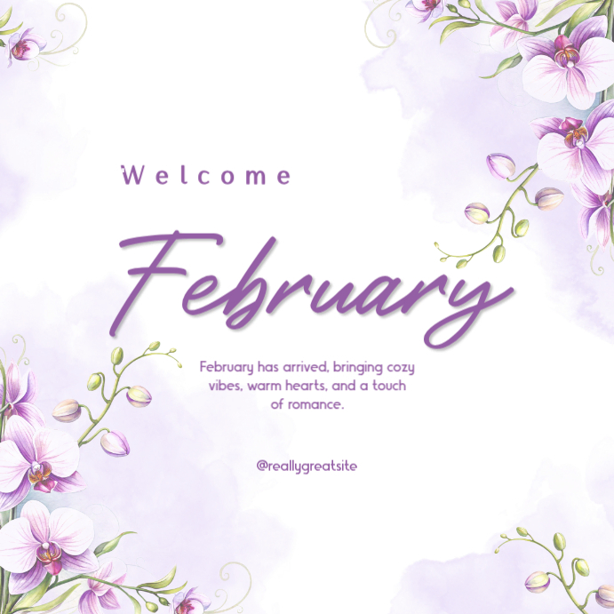 Copy of White February Welcome Instagram Post | PosterMyWall