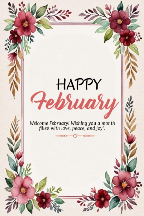 Welcome Sign February White February Welcome Poster Template | PosterMyWall