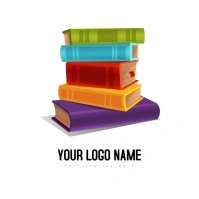 White  Five Book Logo template