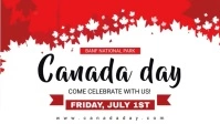 White Flakes Canada Day Video Banner Facebook-covervideo (16:9) template